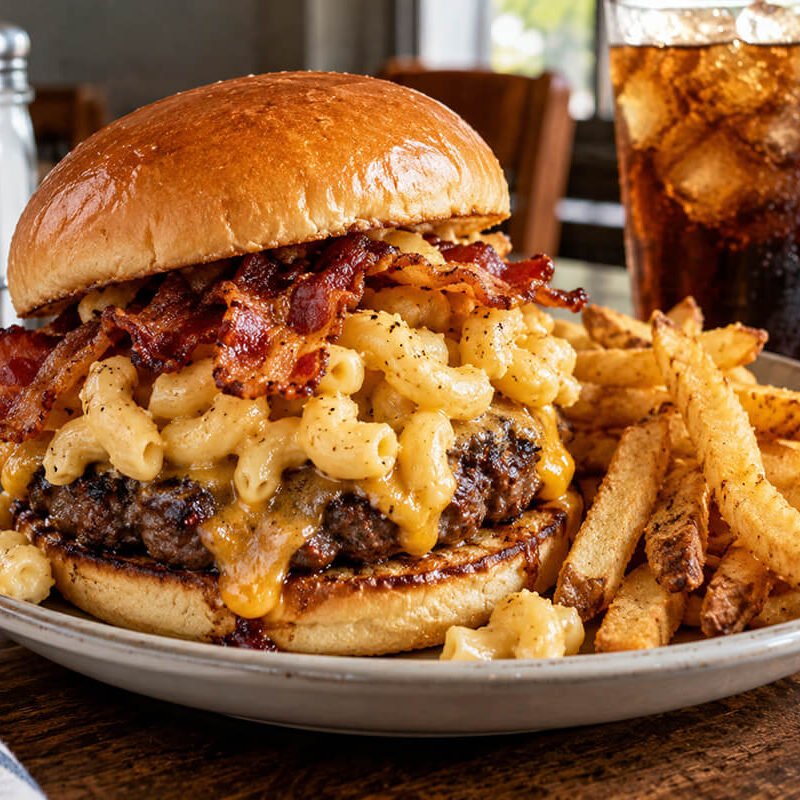 Bacon Mac & Cheeseburger