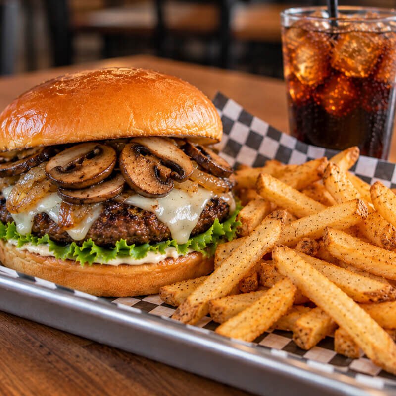 Mushroom & Swiss Burger